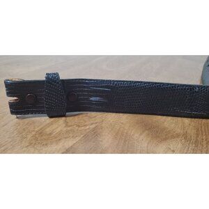 Vintage Cazador Leather Belt Black Textured 36" Hecho En Mexico